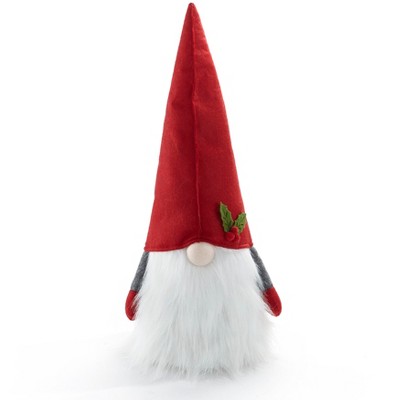 Lakeside Plush Gnome Christmas Tree Topper - Fantasy Holiday Accent Ornament