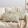 REGALWOVEN Floral Pattern Decoration Throw Pillow Cover for Outdoor Indoor 2 Pcs - 2 of 4