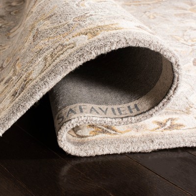 Bella 5' x 5' Square Gray Hand-Tufted Wool Area Rug