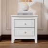 VLIVAREEmlen 2-Drawer Nightstand for Bedroom, Mid Century Retro Bedside Table with Classic Design,White - 3 of 4