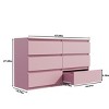 Accent Cabinet Modern with 6 Drawers and Recessed Handles for Bedroom 47.24in Wide-3irtyhousy - 4 of 4