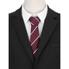 INSPIRE CHIC Men's Stripe Self-Tied Skinny Silk Slim Necktie for Graduation Wedding Party Uniforms 1Pc - 4 of 4
