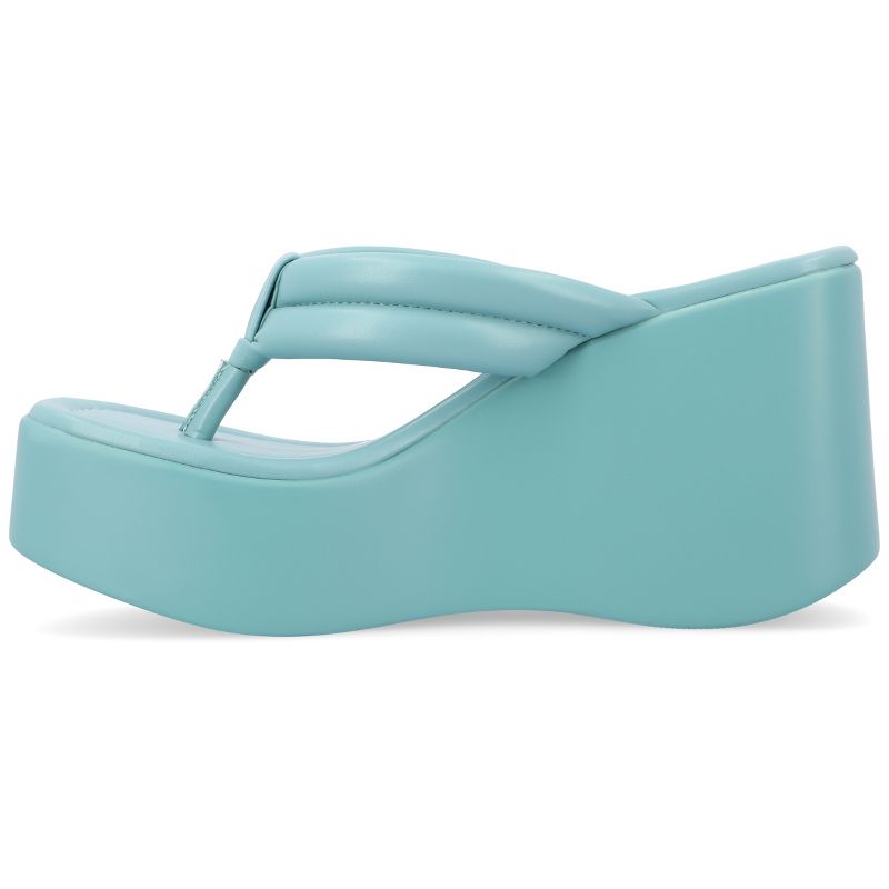 Journee Collection Womens Shareene Tru Comfort Foam Slip On Platform Wedge Sandals, 3 of 11