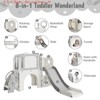 Ages 1-3 8-in-1 Toddler Slide and Climber Set for Indoor & Outdoor Play, Features Basketball Hoop, Telescope, Drawing Board & Storage - 4 of 4