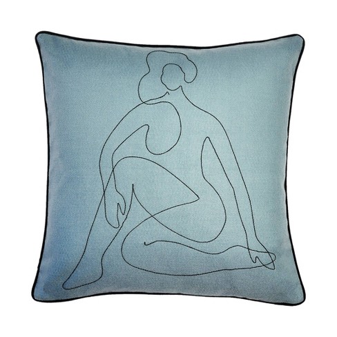 20"x20" Oversize Relaxed Figure Square Throw Pillow Cover - Edie@Home - image 1 of 4
