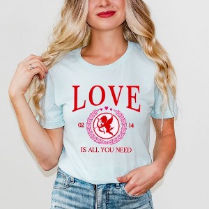 Simply Sage Market Women's Love Is All You Need Cupid Short Sleeve Graphic Tee - 1 of 4