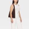 Asymmetrical Suede Bucket Bag - A New Day™ Brown - 2 of 4
