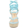 Allegra K Women's Platform Strappy Lace-up Flip Flops Wedge Sandals - 2 of 4