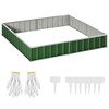 Outsunny 8.5x3ft Metal Raised Garden Bed, DIY Large Steel Planter Box, No Bottom w/ A Pairs of Glove for Backyard, Patio to Grow Vegetables, Herbs, and Flowers - 4 of 4