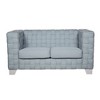 Acme Furniture 63" Saree Sofa Light Teal Chenille/White Finish - 3 of 4