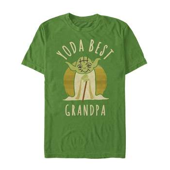 Men's Star Wars Yoda Best Grandpa Cartoon T-Shirt