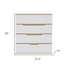 HomeRoots 32" White and Natural Four Drawer Dresser - 3 of 3
