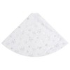 VidaXL Luxury Christmas Tree Skirt White 48 in. Faux - 4 of 4