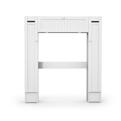 White MDF Over-the-Toilet Storage Cabinet with Adjustable Shelves