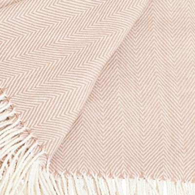 Elegant Herringbone Throw Blanket with Tassel Fringe - Camel 50"x60"
