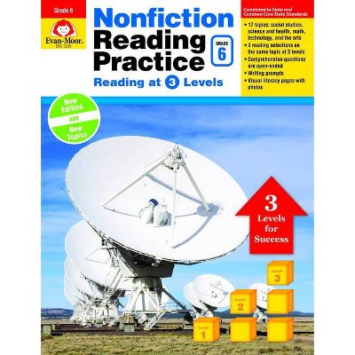 Nonfiction Reading Practice, Grade 6 - by  Evan-Moor Educational Publishers (Paperback)