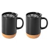 Gibson Home Modani 2-Pack Large 16.5oz Ceramic Mug Set w/ Removable Cork Bottom and Lid - 4 of 4