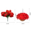 Set of 2 Artificial Outdoor Geranium Flowers with Brown Basket, 12 Geranium Flowers for Christmas, Front Porch, Garden, Patio, Home Decoration - 2 of 4