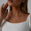 14K Gold Plated Birthstone Necklace, Emerald CZ & Birth Flower Pendant, Dainty Birthday Jewelry Gift for Women - 3 of 4