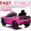 Kids Electric Car | Licensed Dodge Challenger Ride-On 12V Battery-Powered Vehicle with Remote, LED Lights, Bluetooth, MP3 for Boys and Girls - 4 of 4