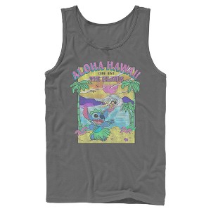Men's Lilo & Stitch Aloha Hawaii Come Visit the Islands Tank Top - 1 of 4