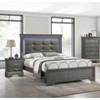 Vynxaria Modern Transitional 2-Drawer Nightstand - Grey Finish, Wooden (Particle Board/Birch Veneer/Plywood), Unique Handles, Bedroom Furniture - 4 of 4