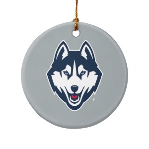 University of Connecticut Huskies Primary Logo Porcelain Holiday Christmas Tree Ornament  2.8" (7.1 cm) - 1 of 4