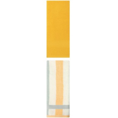 REGALWOVEN Cotton Absorbent Soft Decorative Hand Towels 13" x 30"/13" x 29" 2 Pcs