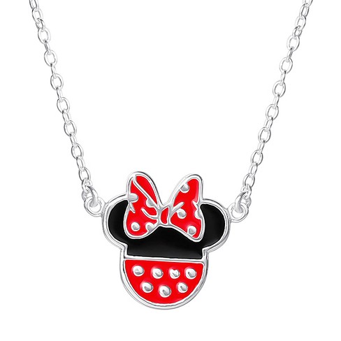 Sanrio Hello Kitty Brass Silver Plated Enamel Seated Necklace - 18'' Chain,  Officially Licensed Authentic