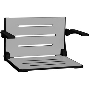 Seachrome Silhouette Comfort Folding Wall Mount Shower Bench Seat with Arms - 1 of 1