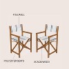 Cukor Classic Vintage Outdoor Acacia Wood Folding Director Chair with Canvas Seat- JONATHAN Y - 4 of 4