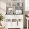 60" Tall Kitchen Pantry Cabinet with Glass Doors & Drawers, Storage Cabinet - 4 of 4