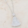 Slickblue Sparkling CZ Christmas Tree Necklace – 5.75 Ct, Rhodium Finish, Perfect Holiday Jewelry for Women - 4 of 4