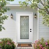 Lirago Full Lite Decorative Glass Fiberglass Front Doors 36  inch  x 80  inch  Left Hand Inswing Finished White - 4 of 4