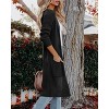 Women's Oversized Long Cardigan Sweaters Fall Outerwear Cable Knit Open Front Longline At Knee Cardigan Sweaters with Pockets - 3 of 4