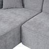 NicBex Couches for Living Room L-shaped Sponge Sectional Sofa Luxurious Chenille Upholstered Sofa Couch with Elegant Curved Design - 2 of 4
