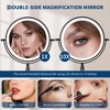 LED Makeup Mirror – 1× & 10× Magnification, 360° Rotatable, USB Rechargeable, 3-Color Lighting, Portable Cosmetic Mirror for Women - 4 of 4