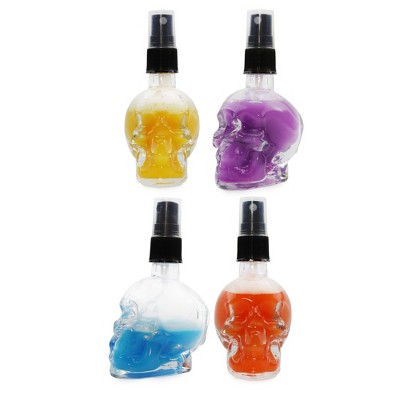Darware 2oz Skull Shaped Spray Bottles, 4pk; Fine Mist Atomizer Empty Spray Bottles