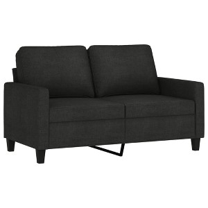 vidaXL 2-seater Sofa Black Fabric (100% polyester), metal frame, textilene - 1 of 4