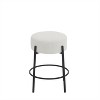 CIPACHO 24" Tall, Round Bar Stools, Set of 2 - Contemporary upholstered dining stools- Includes sturdy hardware support legs - 2 of 4