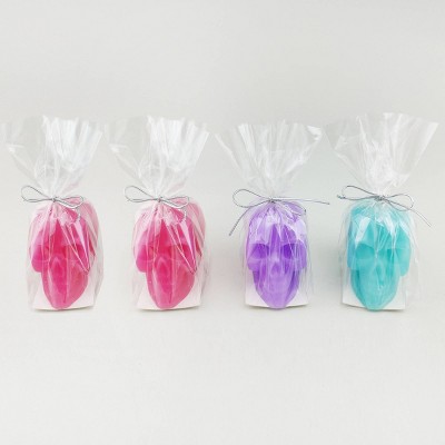 4ct Skull Candle Pink/Purple/Blue - Bullseye's Playground™