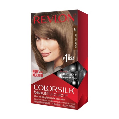 Revlon Colorsilk Beautiful Permanent Hair Color Light Ash Brown 1 Kit