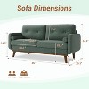 COZONY 65" Mid Century Modern Loveseat Sofa, Comfy 2-3 Seater Couch with Deep Cushions, Linen Upholstered Love Seat for Living Room, Bedroom, Office - 2 of 4