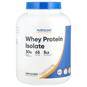 Nutricost Whey Protein Isolate, Unflavored, 5 lb (2,268 g) - 1 of 2