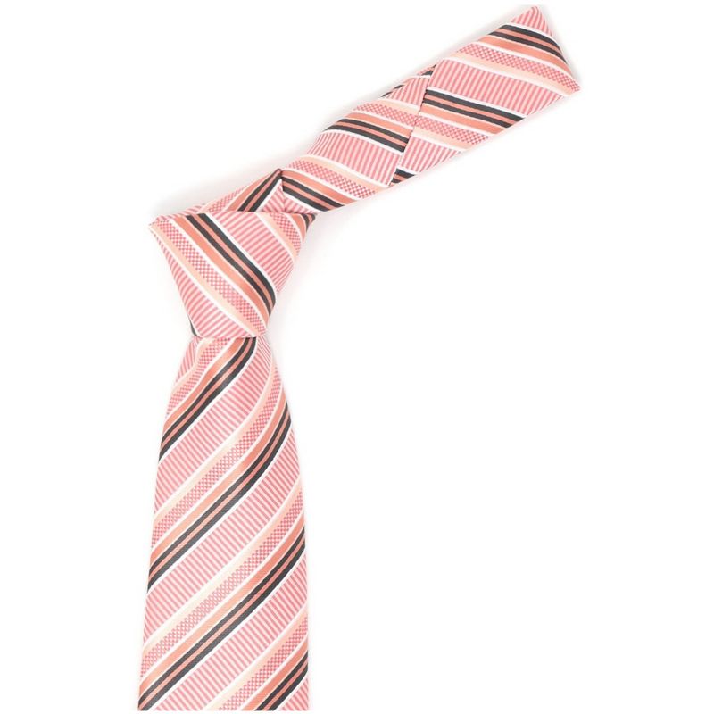 Men's Diagonal Stripe Micro Fiber Poly Woven Regular Neck Tie, 2 of 5