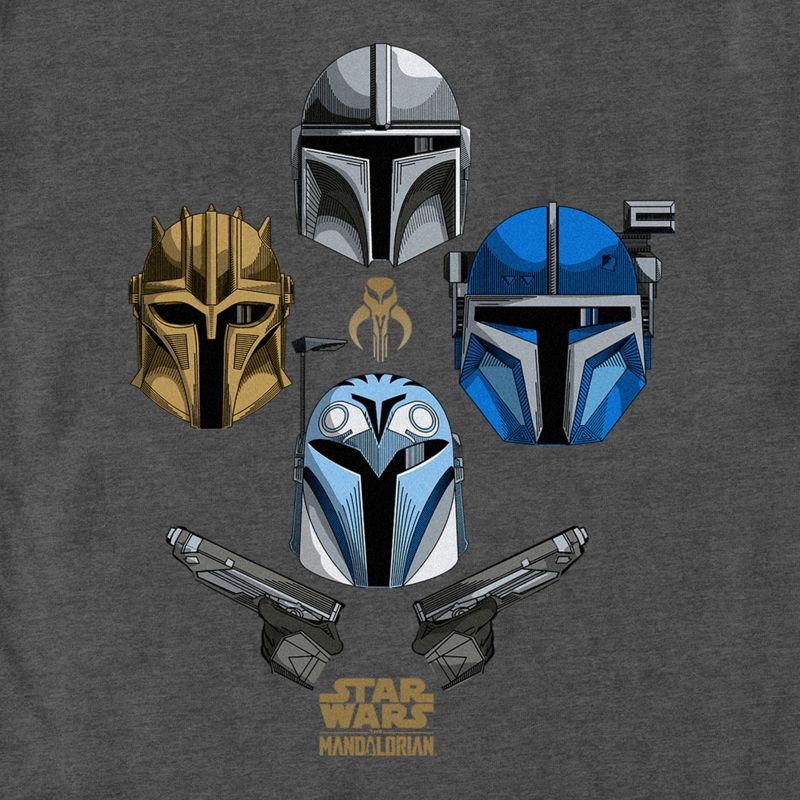 Men's Star Wars: The Mandalorian Team Helmets T-Shirt, 2 of 6