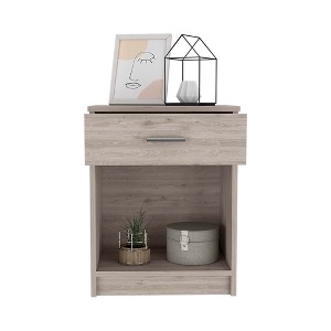 Gulches  Nightstand with 1 Drawer & Lower Shelf, Superior Top, Easy Assembly, Multipurpose End/Side Table - 1 of 4