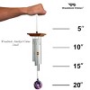 Woodstock Wind Chimes For Outside, Garden Décor, Outdoor & Patio Décor, Woodstock Amethyst Chime Silver Wind Chimes - image 4 of 4
