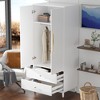 Famapy Wardrobe Closet Armoire with 2 Doors Wooden Clothes Storage Cabinet - 4 of 4