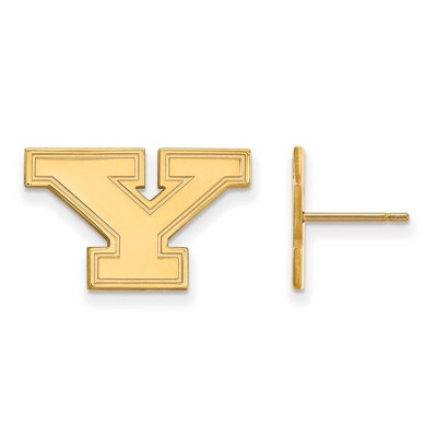 Black Bow Jewelry 14k Yellow Gold Youngstown State Penguins NCAA Post Earrings